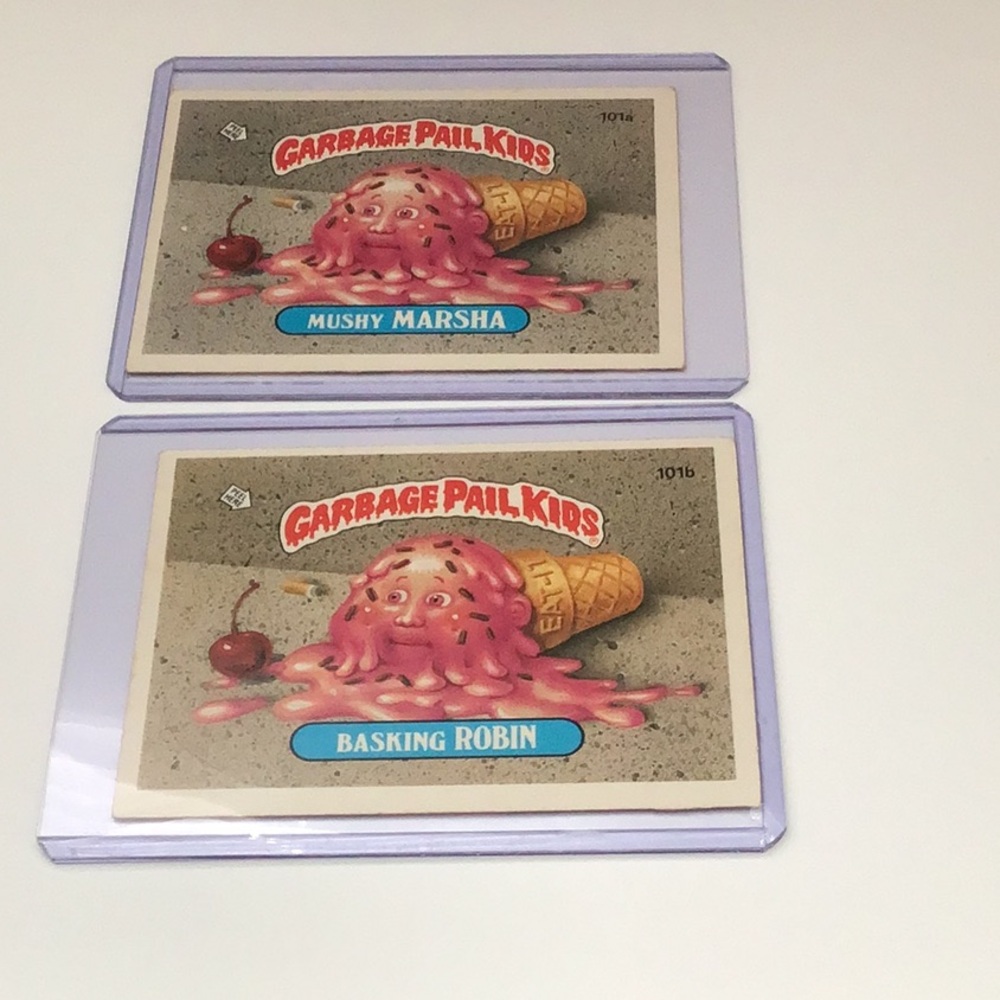 Garbage Pail Kids MUSHY MARSHA  101a   And. BASKING ROBIN 101b